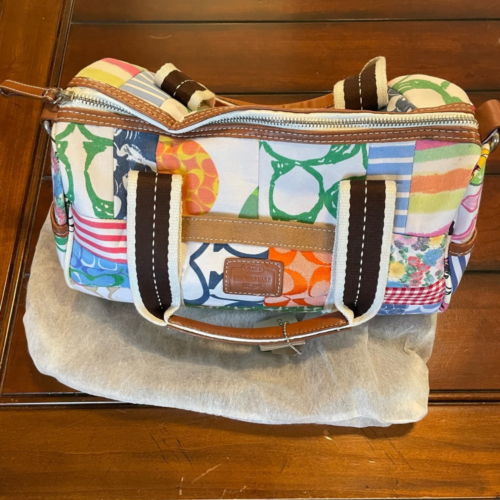 Coach Multicolor Patchwork Travel Bag